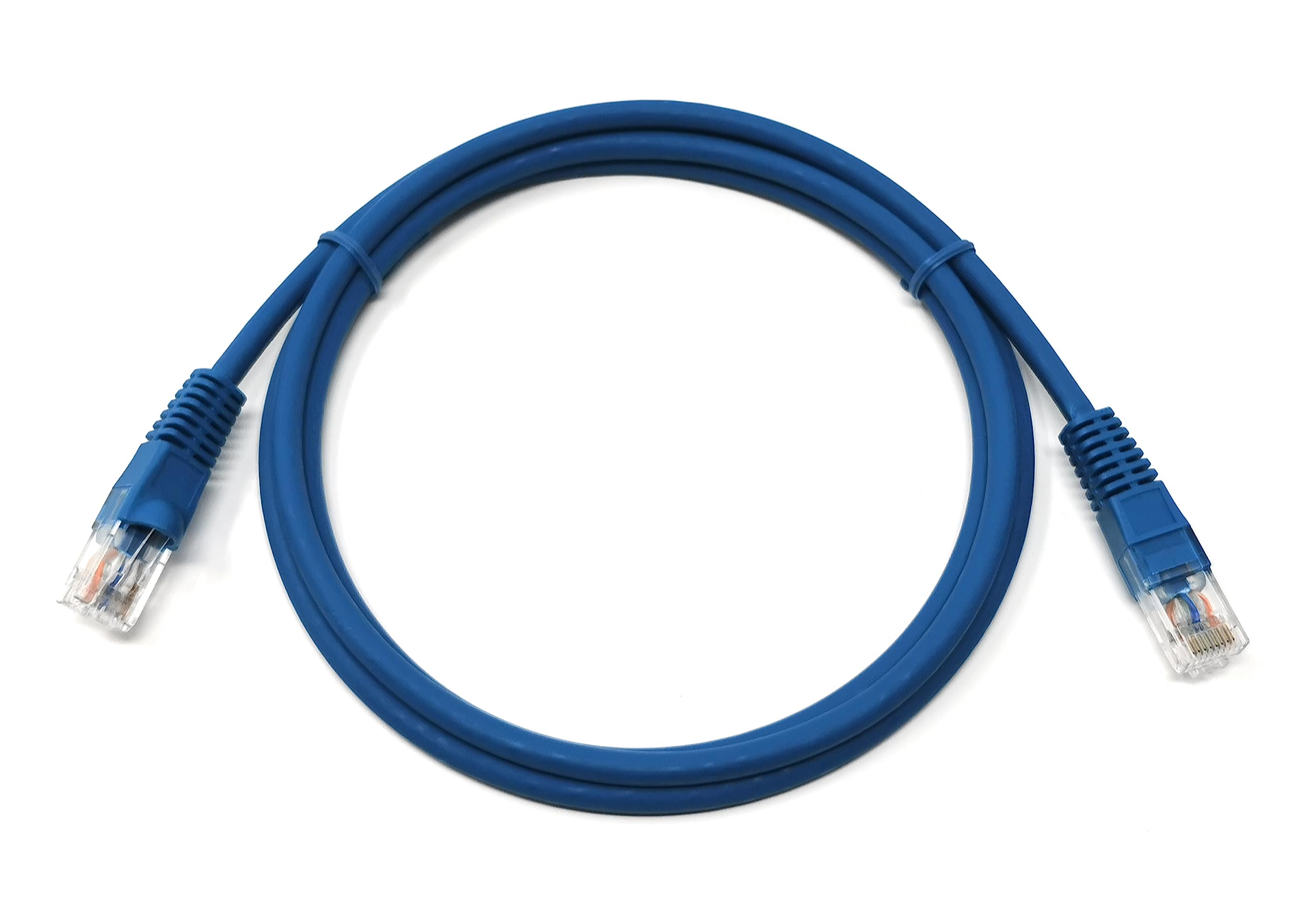 Cat6 RJ45 (UTP) Connector Ethernet Cable, LSZH Snagless Patch 24AWG Bare Copper Cores Lead for Internet, Data Transfer, Router, Modem, CCTV, Smart TV, PC, Laptop (1.5m, Blue)