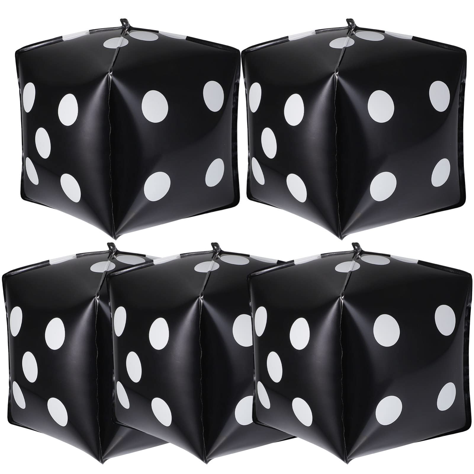 Foil Balloons Dice 5 Pack Dice Giant Inflatable Big Large Balloons Inflatable Game Night Theme Party Decorations Foil s