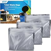 Camco Toilet Waste Bags - Durable Double Bag Design is Leak-Proof - Inner Bag Gels Any Liquid - Great for Camping, Hiking and Hunting and More - 3 Pack (41547)