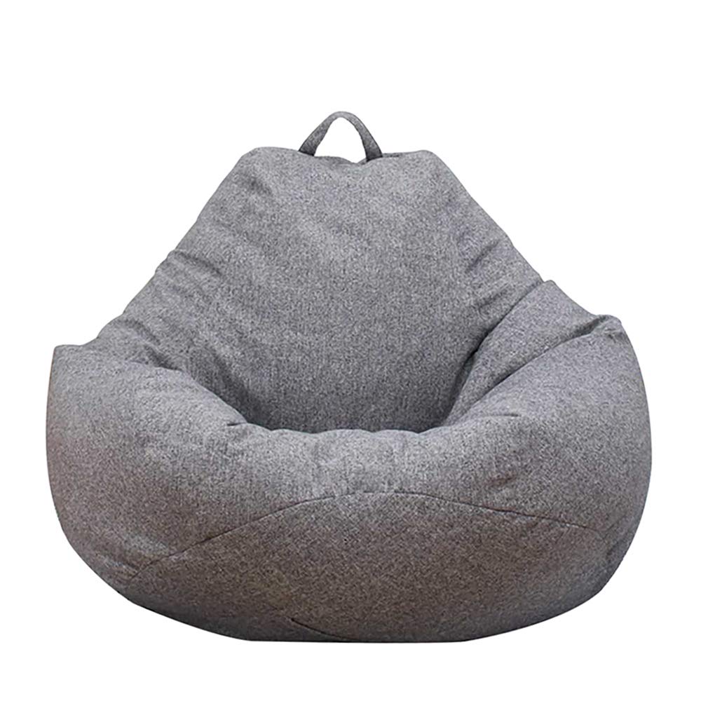 Jetcloud Bean Bag Chair Cover,Adults Large High Back Bean Bag Sofa Cover Recliner Gaming Storage Bag for Indoor Outdoor BeanBag Chair,No Filling (Dark grey, S:70x80cm)