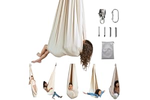 Saint Esen's Sensory Swing - Indoor & Outdoor Compression Therapy Swing with 360° Swivel Hardware, Double-Layer Ceiling Swing for Kids and Adults with Autism - Up to 200 Lbs