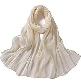 HURESON Women Premium Hijab Head Scarf Lightweight Shimmer Scarves Crepe Wedding Shawls and Wraps for Evening Dresses Shiny