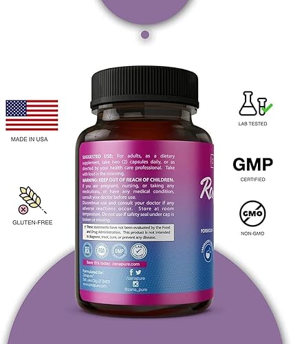 Zanapure Rapid Tone Elite Capsules | with Garcinia Cambogia, Forskolin, CLA  & L-carnitine | for