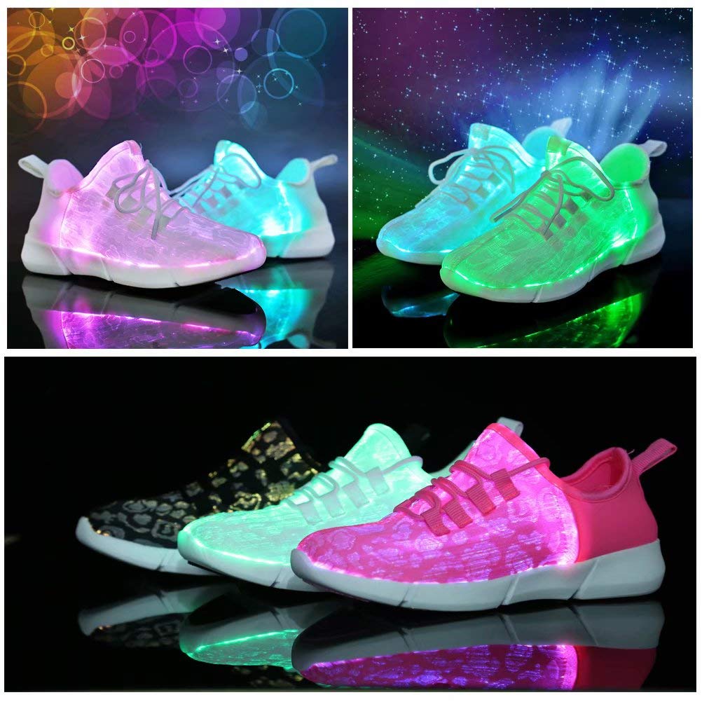 Light Shoes LED Optic Fiber Up Shoes Kids Luminous Dance