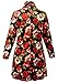 JunipeRose Women Vintage Floral Casual Velvet Turtleneck Long Sleeve Dress