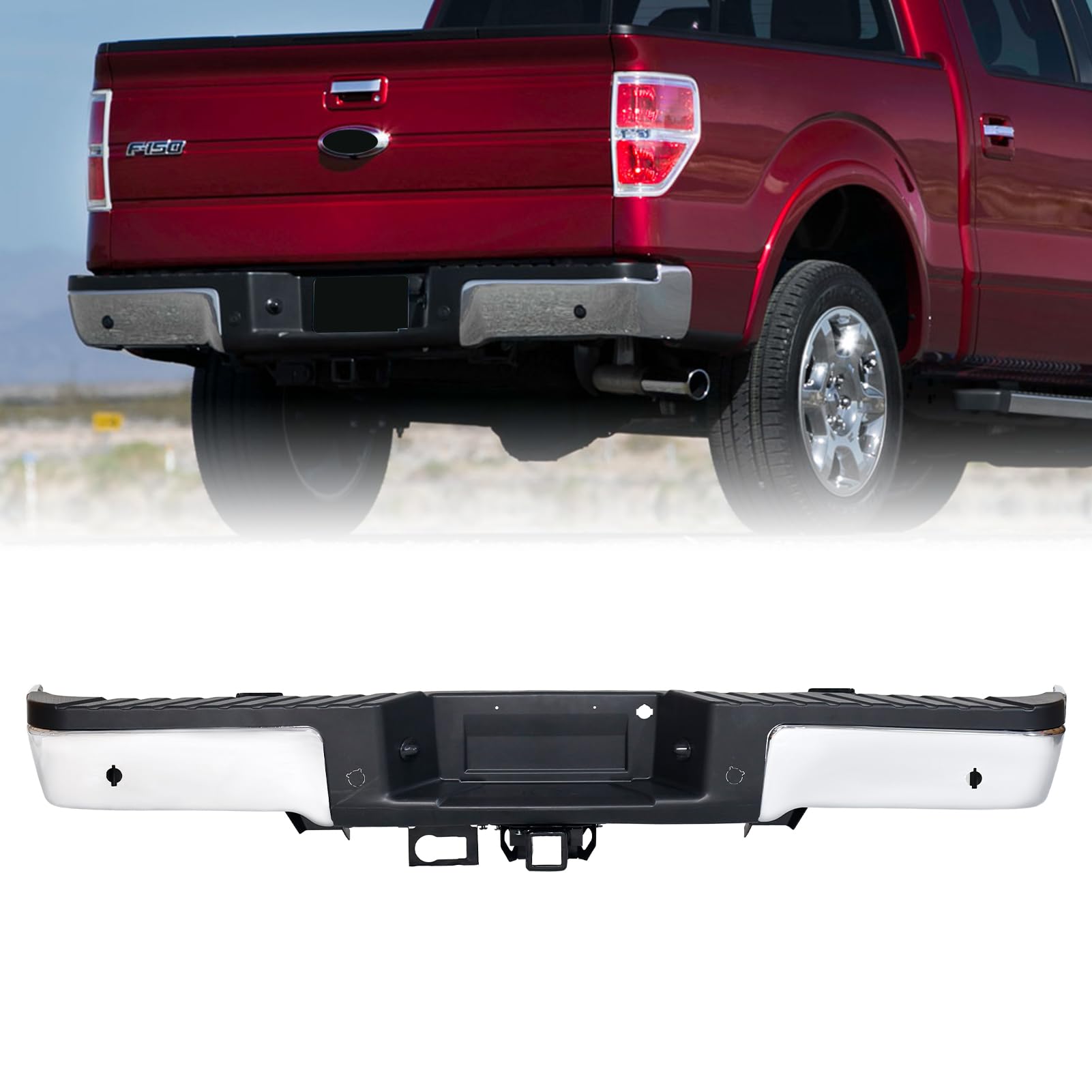 Kangyang F150 Rear Step Bumper Assembly Compatible with 2009-2014 F150 ...