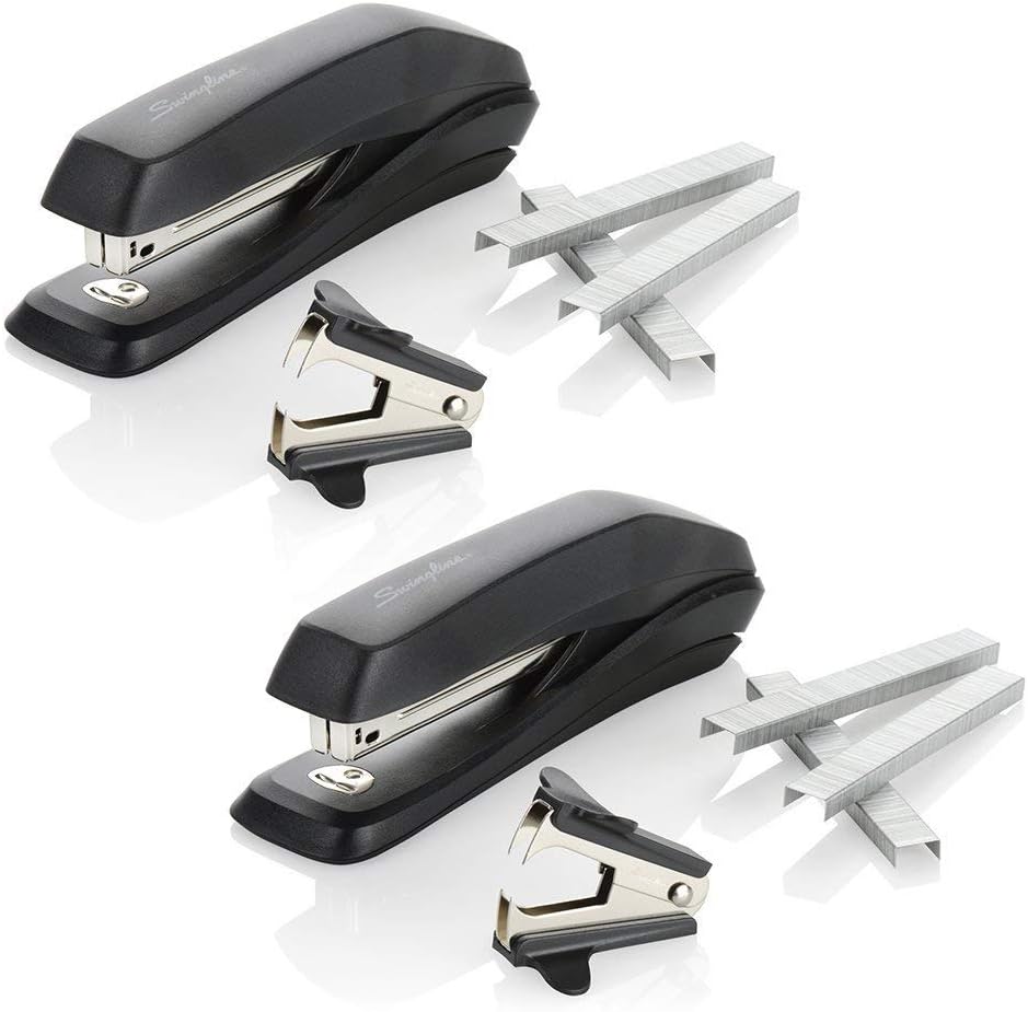 Swingline Stapler Value Pack, Heavy Duty Antimicrobial Stapler for Office Desktop or Home Office Supplies, 15 Sheet Capacity, Resists Bacteria, Includes Staples & Stapler Remover (754551) : Stapler With Staples : Office Products