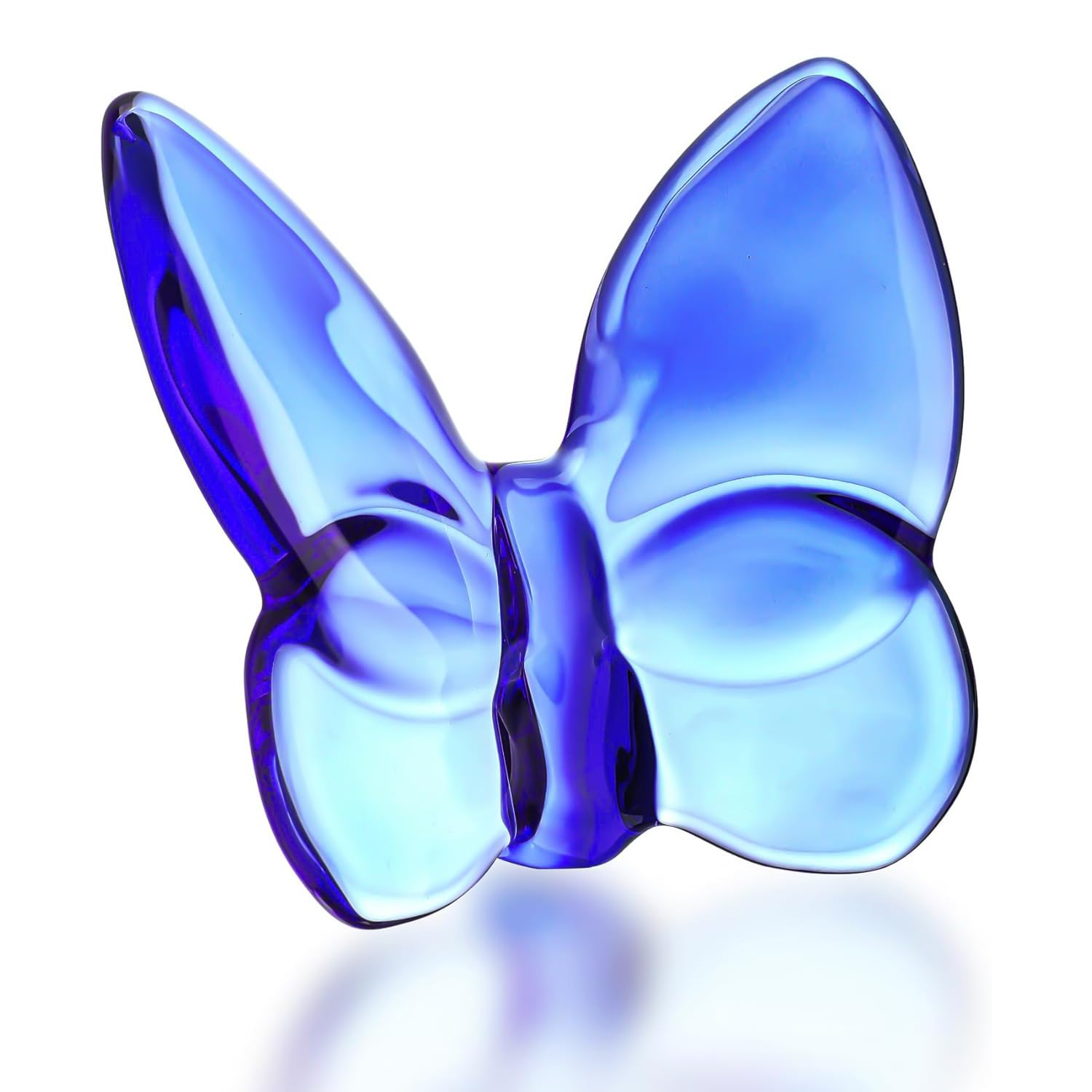 Kanpura Blue Crystal Butterfly Figurine, Glass Butterfly Ornament, Crystal Animal Collectible for Home Decor