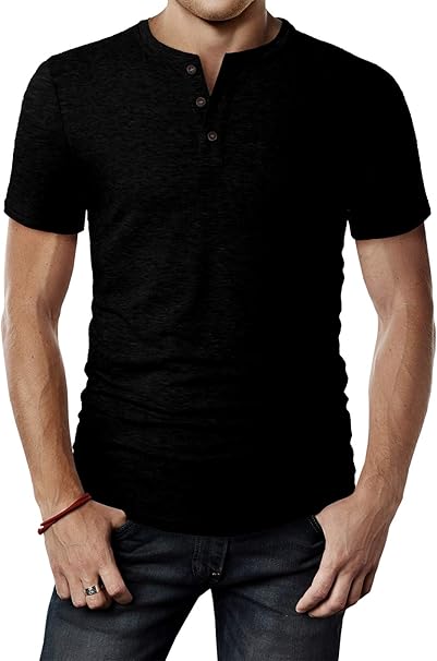 slim fit henley t shirt