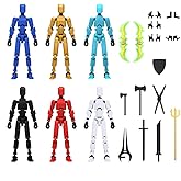 MerryXD 6 Pack Assembly Completed T13 3D Action Figure,Dummy Nova Titan Lucky 13 Action Figure 3D Printed Multi-Jointed Movable Toy