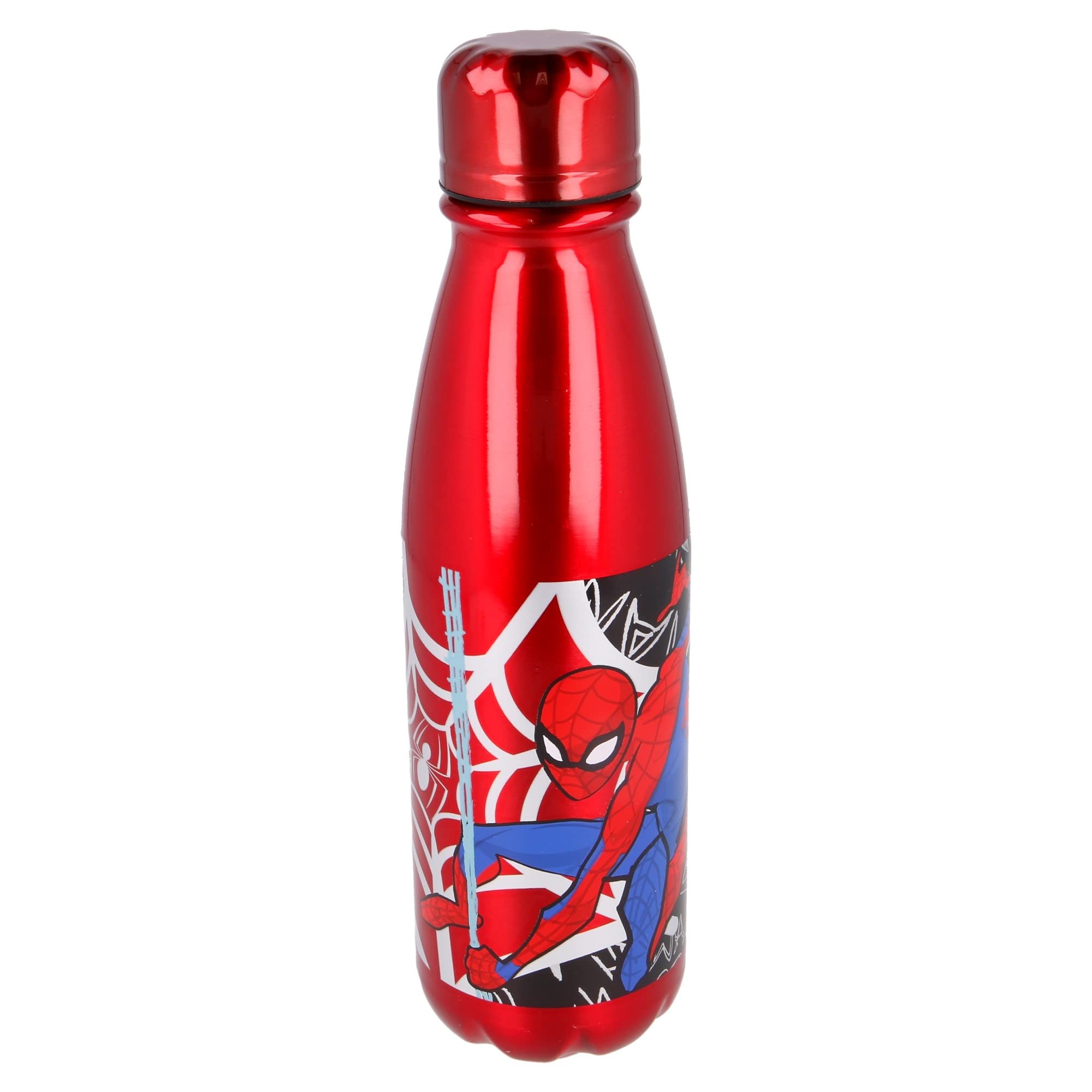 Stor |Daily Aluminium Bottle 600 Ml Spiderman Urban Web