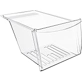 HECASA 240337103 240337102 Refrigerator Crisper Drawer Pan Replacement For | 240337105 240337107 240337108 240337109 Refrigerator Pan Shelf Replacement only Plastic (Clear)