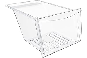 HECASA 240337103 240337102 Refrigerator Crisper Drawer Pan Replacement For 240337105 240337107 240337108 240337109 Refrigerator Pan Shelf Replacement only Plastic (Clear)