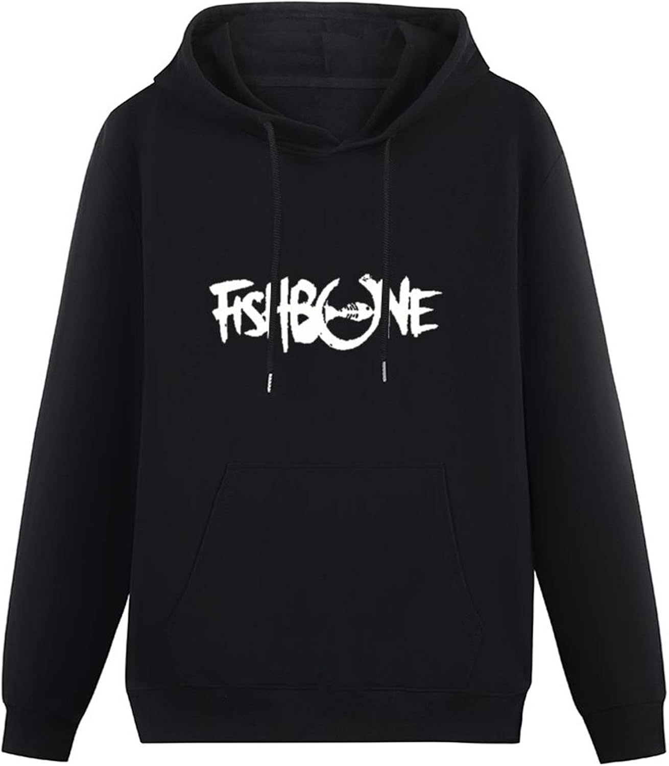 Men's Fishbone Band Logo Hoodies Long Sleeve Pullover Loose Hoody