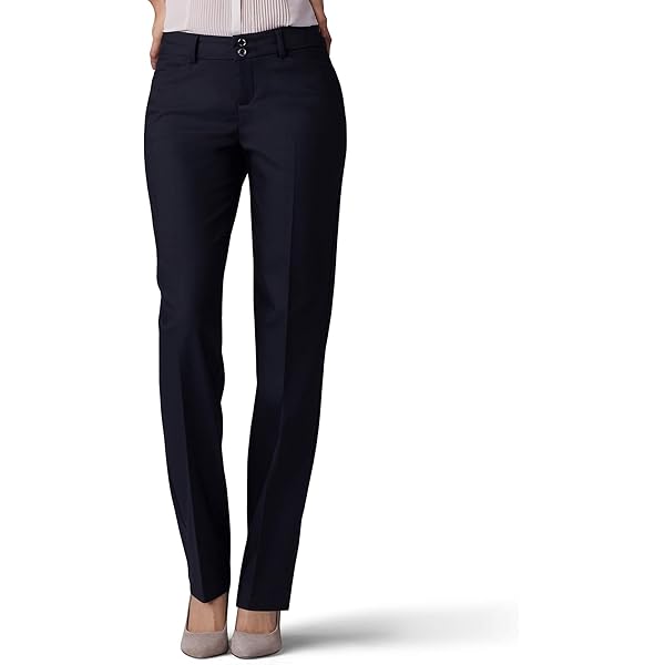 Lee Women's Modern Series Lita Curvy Fit Straight Leg Pant, Black, 4 at  Amazon Women's Clothing store
