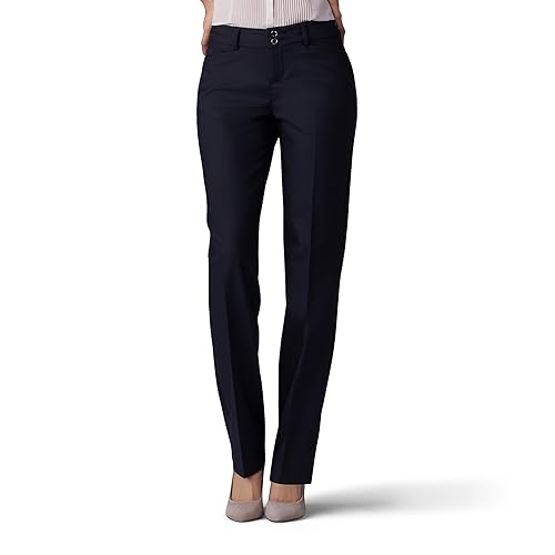 Women's Secretly Shapes Regular Fit Straight Leg Pant, Black, 10 Short
