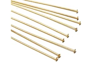BEADWHOLESALER 14K Gold Filled Headpin, 1.5 Inch, 22 Gauge, Choose Package Size (25)