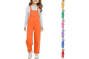 Boys Girls Cotton Overalls Loose Sleeveless Jumpsuit Kids Baggy Straight Leg Comfort Plain Button Strap Summer Outfits