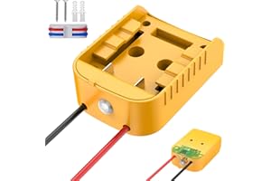 AZOCEK Power Wheel Adapter Compatible with Dewalt 20V Battery - Overdischarge & Overcurrent Protection, Upgraded Power Wheel Battery Converter with Switch for DIY RC Cars Toys Robotics