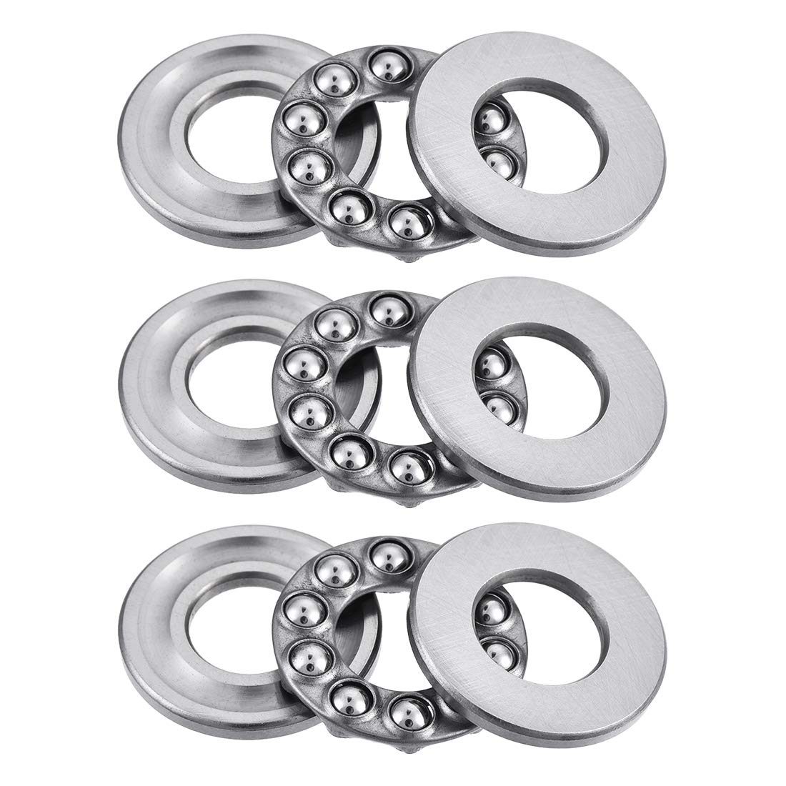 sourcingmap 51101 Thrust Ball Bearings 12mm x 26mm x 9mm Chrome Steel