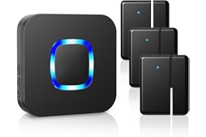 BISTEE Wireless Door Chime Door Alarm Contact Sensor Door Open Bell 600 FT Range with 58 Chimes 5 Volume Levels LED Indicator for Business/Home/Office/Stores