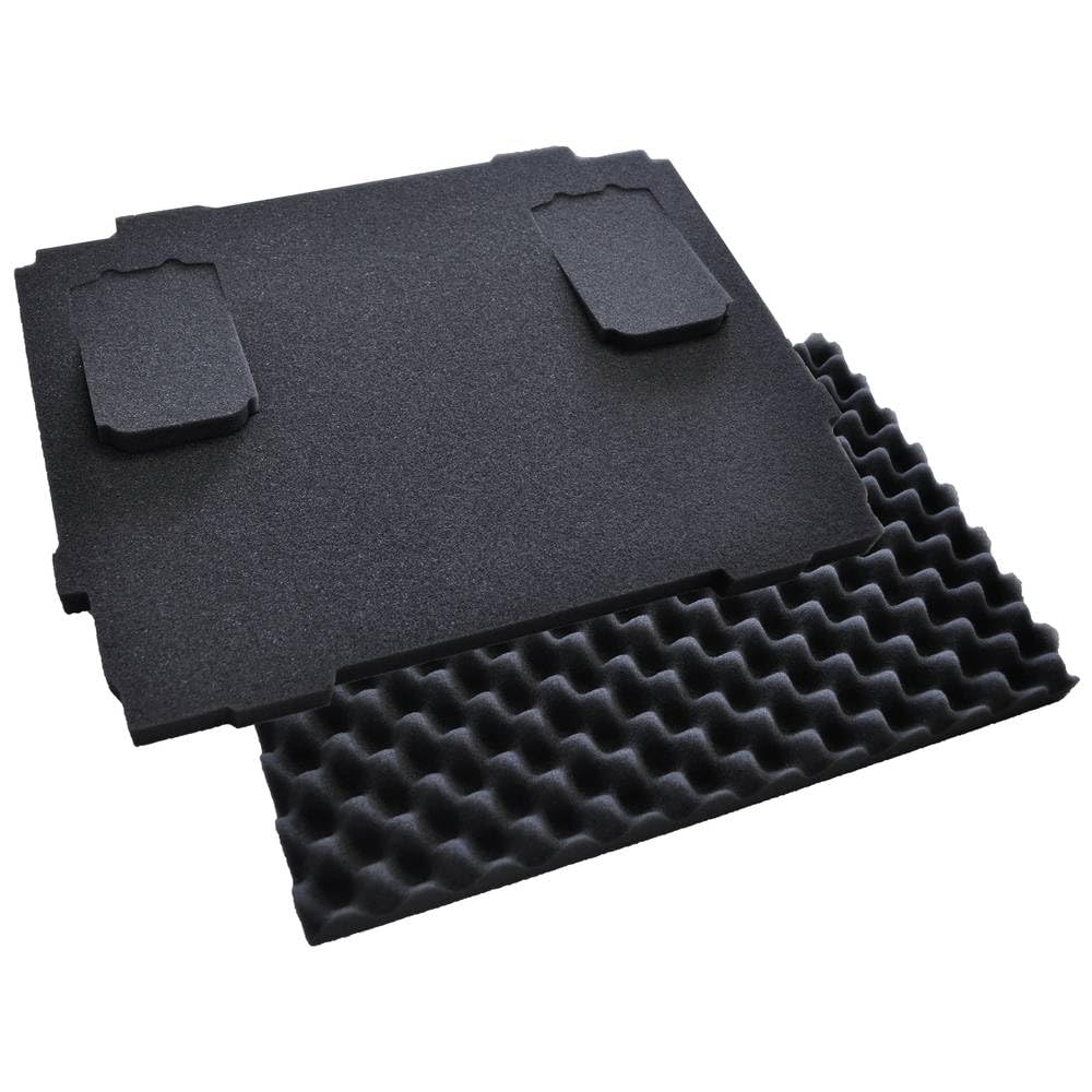 Makita P-84268 Cushion Set 20 mm, 2-Piece Foam Inserts with Base and Lid Pads, with 2 Cut-Outs for 18V LXT Batteries, Suitable for Makpac System Case, 375 x 280 x 60 mm (L x W x H)