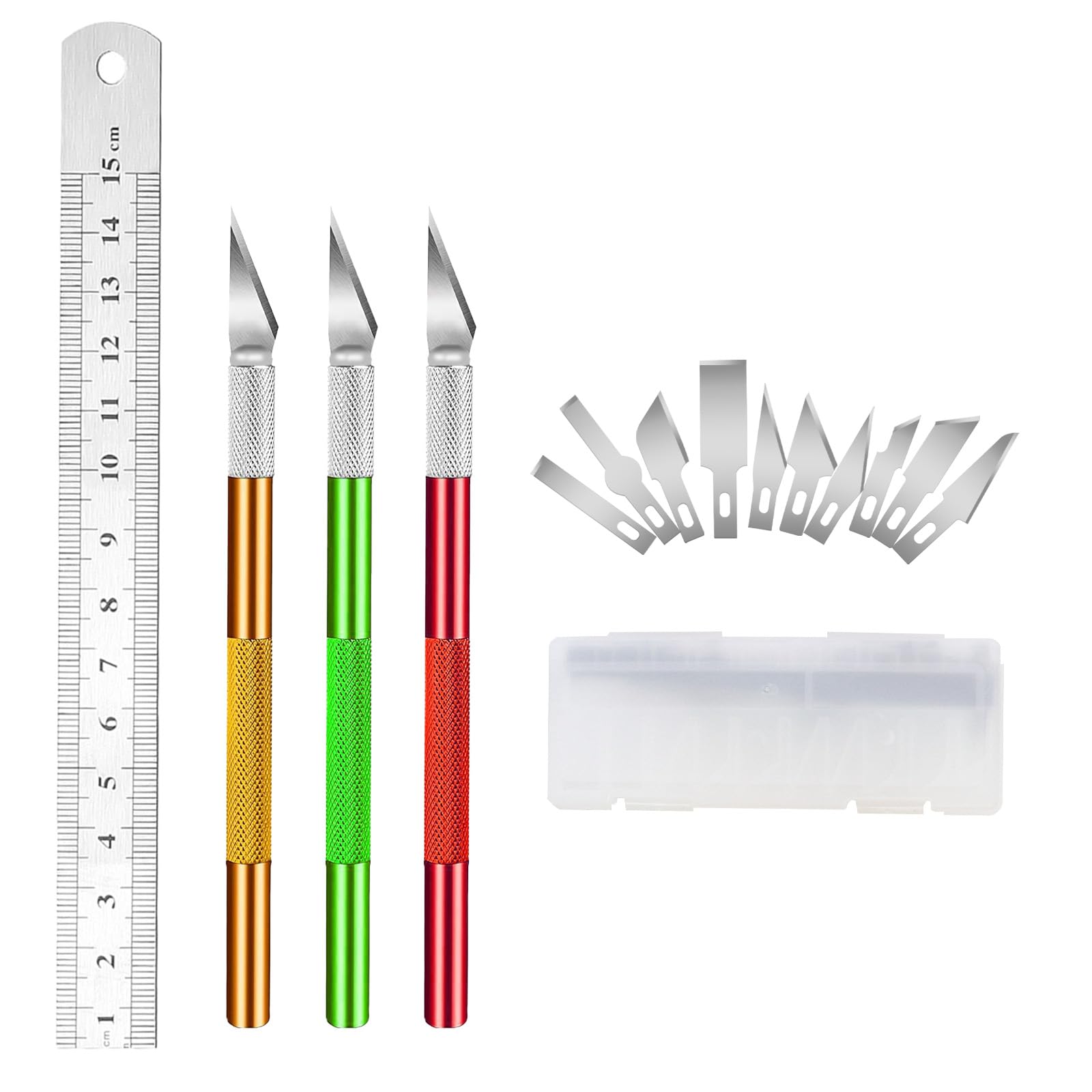 Photo 1 of ONIYSUTWO 14 piece craft knife set, precision cutting tools, art specific hobby blades, suitable for Modeling, Carving, Precision knife for Arts & Crafts, Art Knife Exacting Knife