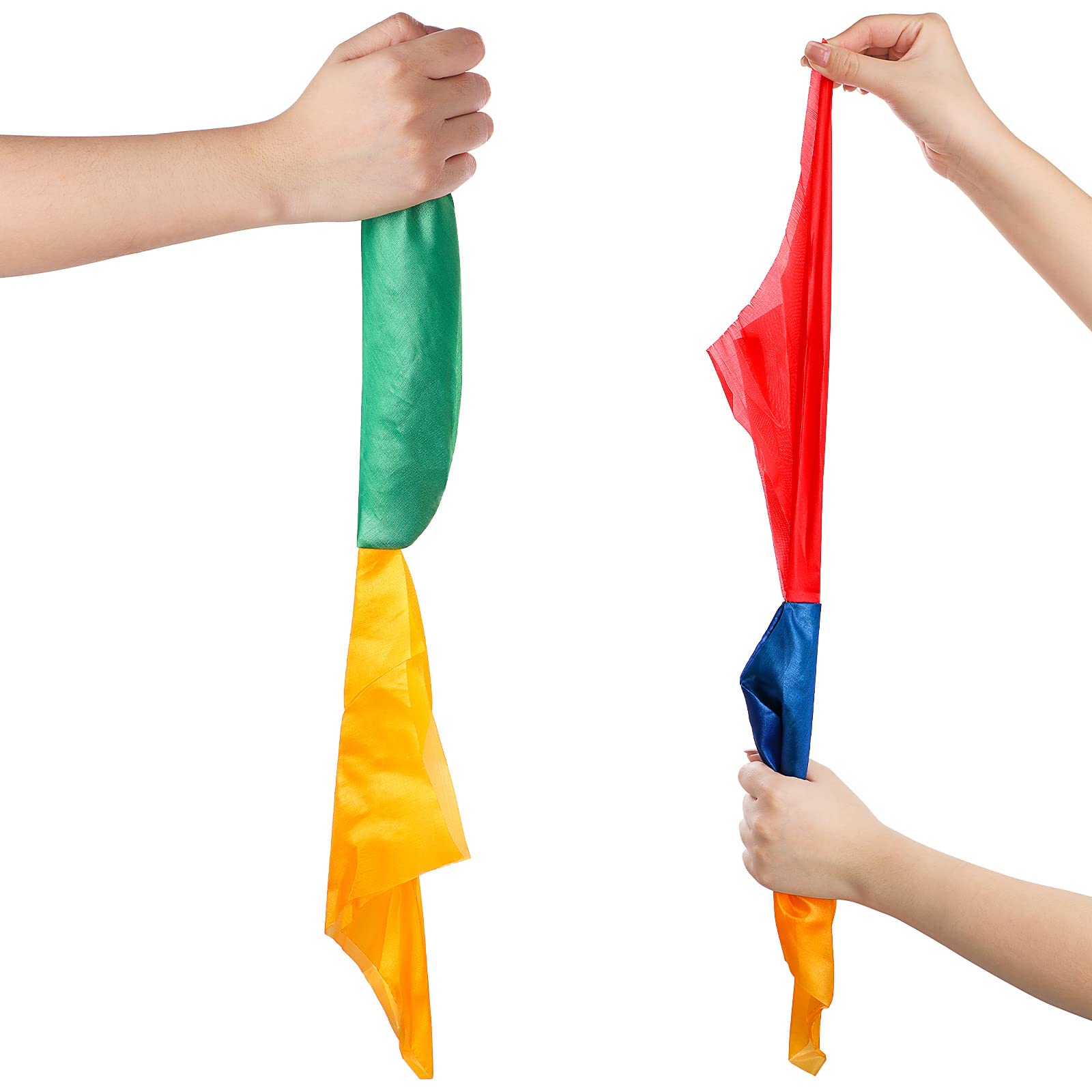 Geyoga 2 Pcs Magic Scarf Easy Hanky Props Scarf Color Changing Handkerchief Street Magic Trick Props for Halloween Christmas Birthday Party Supplies