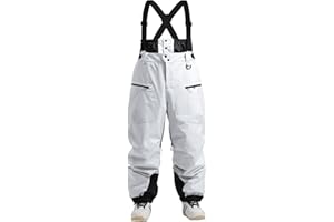 IMPHUT Ski Pants Snowboard Pants for Men, Baggy Snow Pants Insulated Waterproof Windproof, Mens Snow Bibs Overall