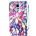 Galaxy S5 Case,Samsung Galaxy S5 Case,S5 Case,CASELAND PU Leather Flip Wallet Case for Samsung Galaxy S5 I9600 [Flower]