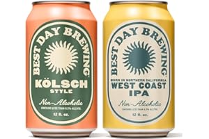 Best Day Brewing Kölsch and West Coast IPA Craft Beer Combo - Premium Ingredients (12-Pack, Kolsch & West Coast IPA)