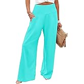 JZC Women's Palazzo Lounge Pants Casual Wide Leg Pants High Waist Flowy Toursers with Pockets