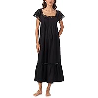 Eileen West Vestaglia Lunga Florentine Lace In Cotone 100% - Biancheria Intima Donna, Manica Lunga, Colore Bianco - 5