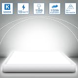 Defurhome 18W LED Ceiling Light 1500LM IP54 Square Flush Mount 5000K view 2