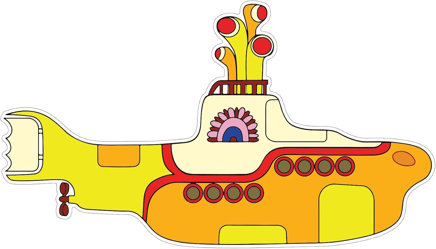 The Yellow Submarine Vinyl Car Sticker Decal Choose Size