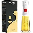 FLAIROSOL OLIVIA Oil Sprayer for Cooking, 200ml Glass Olive Oil Sprayer, Continuous Cooking Spray Bottle with Portion Control, Olive Oil Dispenser for Kitchen, Air Fryer, Salad, BBQ (Golden Leaves)