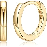 Silvora 925 Sterling Silver Small Hoop Earrings for Women Huggie Earrings Hypoallergenic Cartilage Earrings Tiny Hoops 6mm/8mm/10mm/12mm/14mm/16mm/18mm/20mm