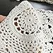 USTIDE 100% Cotton Crochet Lace Rectangular Table Runner Bedside Table Cover Ecru Dresser Scarf Doilies,2pcs 11 Inch X23 Inch