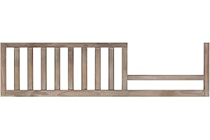 Evolur Stilnovo Mid Century Convertible Crib Toddler Guard Rail I Full Assembly I Lasting Quality, Windsor Oak Grey