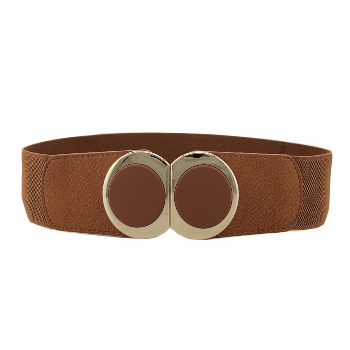 60mm Elastic Waist Belts for Ladies Simple Minimalist Circular Shiny