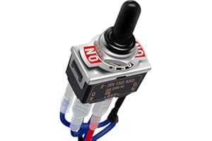 TWTADE Motor Toggle Switch 6 Pin 3 Position Latching ON/Off/ON DPDT Reverse Polarity DC Motor Control 12V 10A Metal Toggle Sw