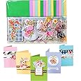 Gigicloud Diy Greeting Card Kits, Paper Greeting Card Set Handmade Diy Making Material Set For Birthday Invitation, Thanksgiving, Christmas,Holiday,Baby Shower, 15 Cards + 15 Envelopes