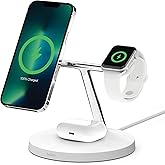 Belkin BoostCharge PRO 3-in-1 Wireless Charger with MagSafe for iPhone 13, 12 + Apple Watch + AirPods (Magnetically Charges i