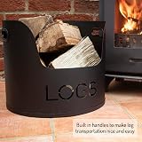 Valiant Fun 3-Piece Fireside Metal Storage Set Black view 4