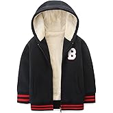Bumeex Kids Boy's Girl's Sherpa Fleece Lined Jacket Spring Fall Winter Zip up Sweatshirt Hoodie 2-14Y(Toddler/Kid)