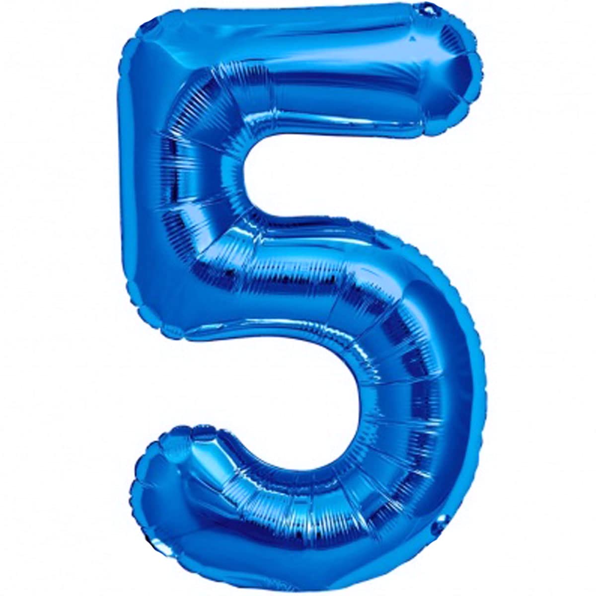 Balloon 5th Birthday Number 5 Blue XXL Giant Foil Balloon 40” Birthday Decoration for Boy. Flies with Helium