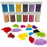 Flocking Powder-Nylon Velvet Fiber, 12 Colors for Craft Nail Art | Soft fuzzy velvet texture,candy manicure glitter shine,DIY nail art&amp;crafts,Christmas Festive Decorations,Taba squishy scenery