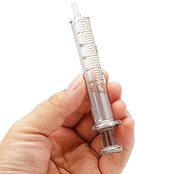 Gufastoe 5ml Glass Syringes with Caps for