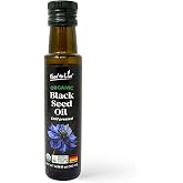Food to Live Organic Black Seed Oil, 3.38 fl oz (100ml) &ndash; Cold-Pressed Nigella Sativa. Black Cumin Seed Oil. Non-GMO. Glass Bottle. Vegan (Pack of 1)