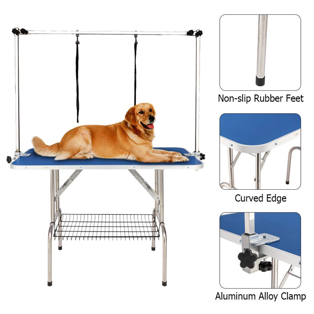 HAIGE PET Dog Grooming Table, Large Heavy Duty w/Adjustable Overhead
